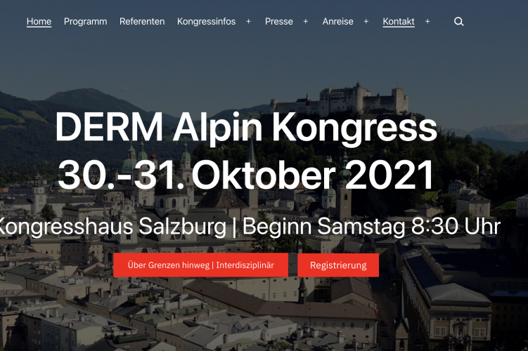 Derm Alpin Ärztekonferenz Website